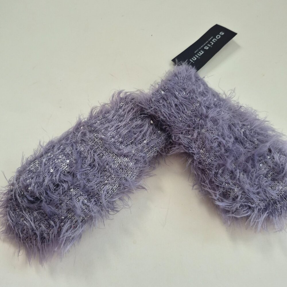 Souris mini NWT new mittens lavender lilac girls size 2-3
